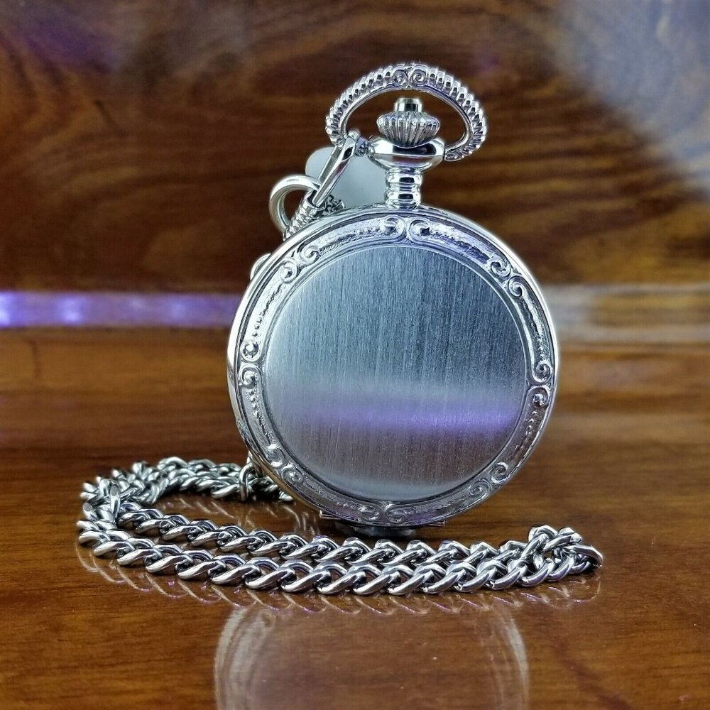 New Old Stock COLIBRI Silver Easy Read Pocket Watch
